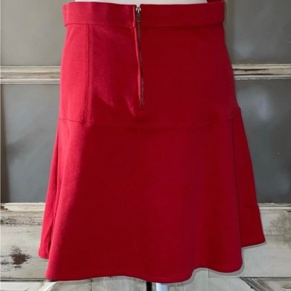 Madewell Women’s Ruby Red A-line Skater Swing Skirt Size 10 - Picture 2 of 14